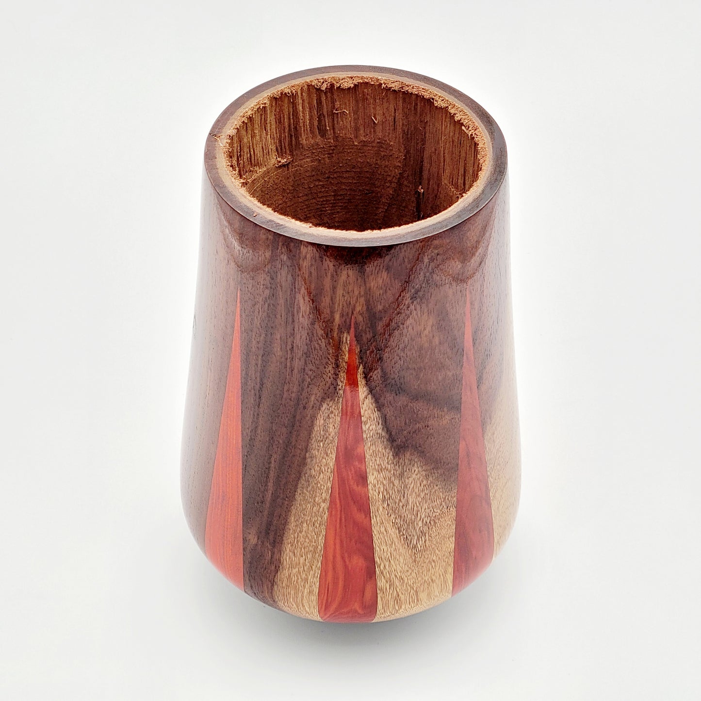 Shisham inlaid with Redheart – C to D#, 5-3/8″