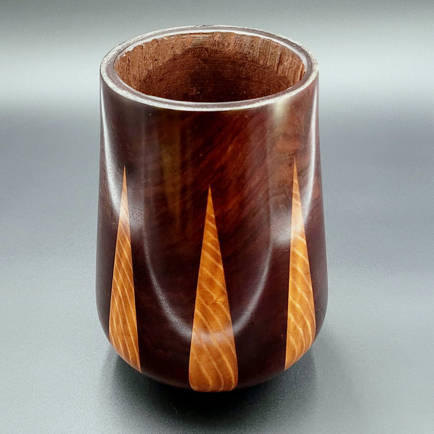 Rosewood inlaid with Curly Ash – C – D, 5-5/8″